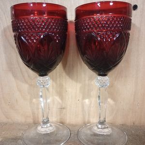 Ruby red goblet